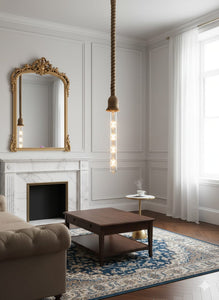 The Heritage Rope Pendant with X-Filament Bulb ✨, 4X design bulb💡,  8w ⚡
