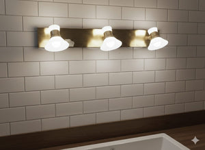 Fluted Bell Sconce 🔔, mirror light☄️, 🌈3in1 (Golden, natural, white)