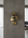 🌟 Retro Orbit Gold Wall Lamp – Modern Industrial LED Sconce for Living Room, Bedroom & Hallway