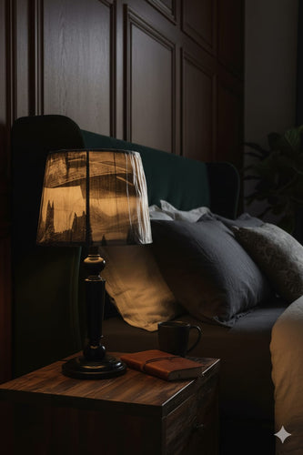 🌙 Elegant Black Bedside Lamp – Warm Glow for Cozy Nights ✨
