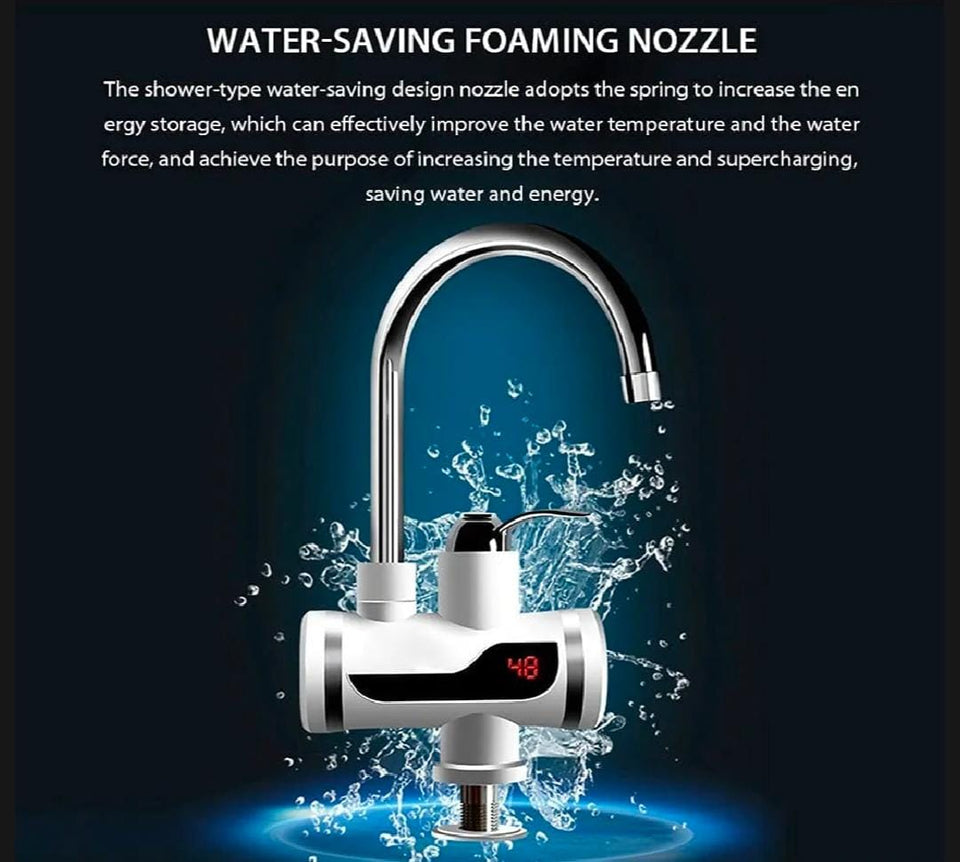 Instant Hot Water Faucet | Digital LED Temp Display | Energy-Saving Tankless Electric Heater Tap ✨